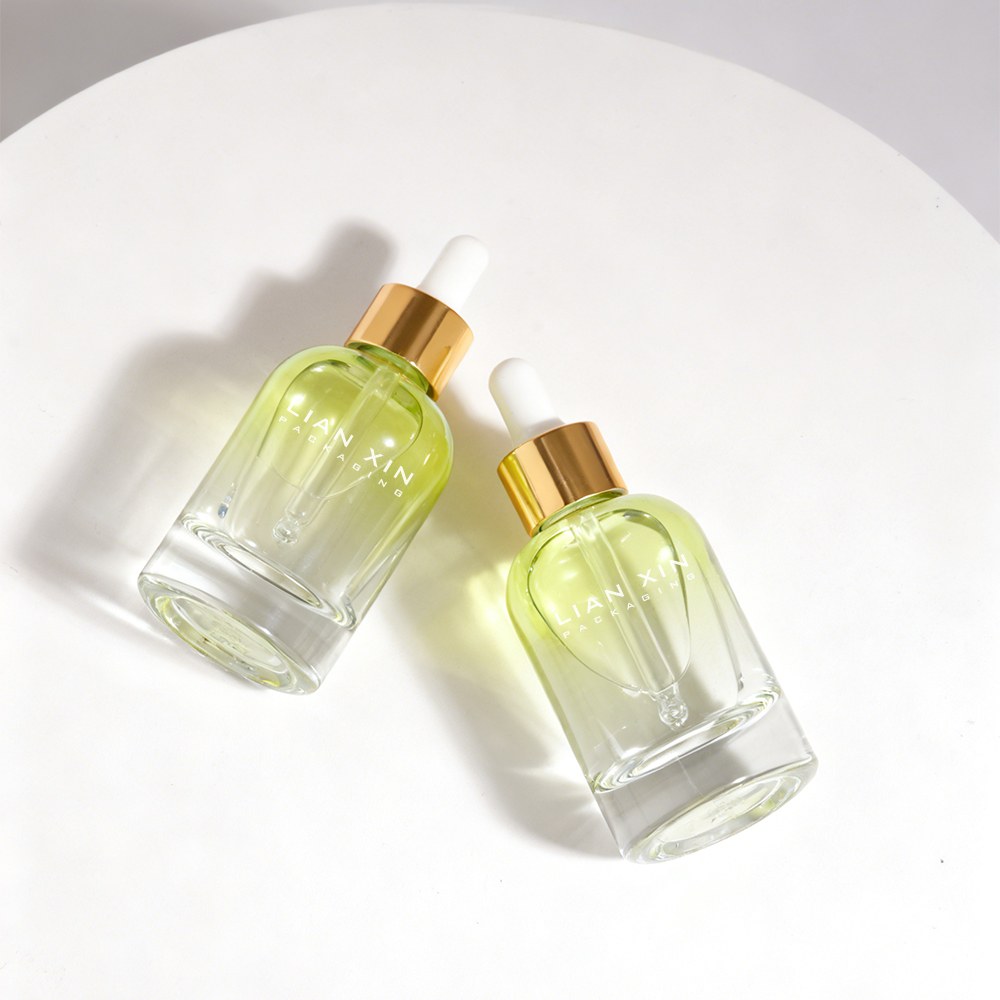 green 50ml serum dropper bottle