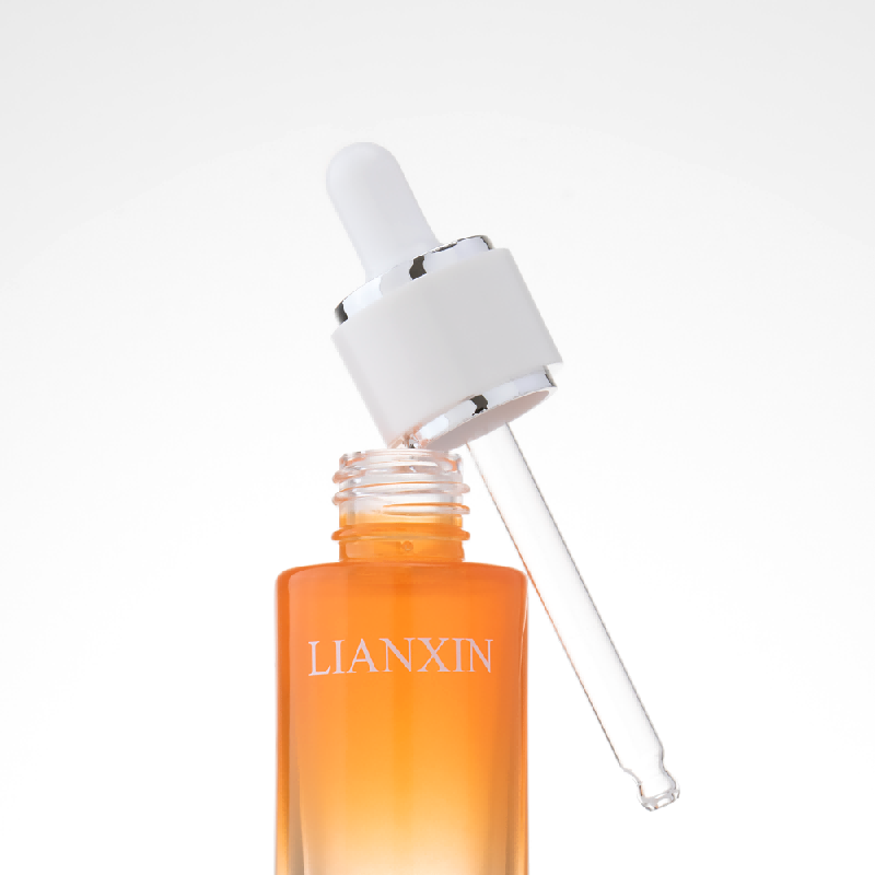 30ml slim glass dropper bottle with white dropper