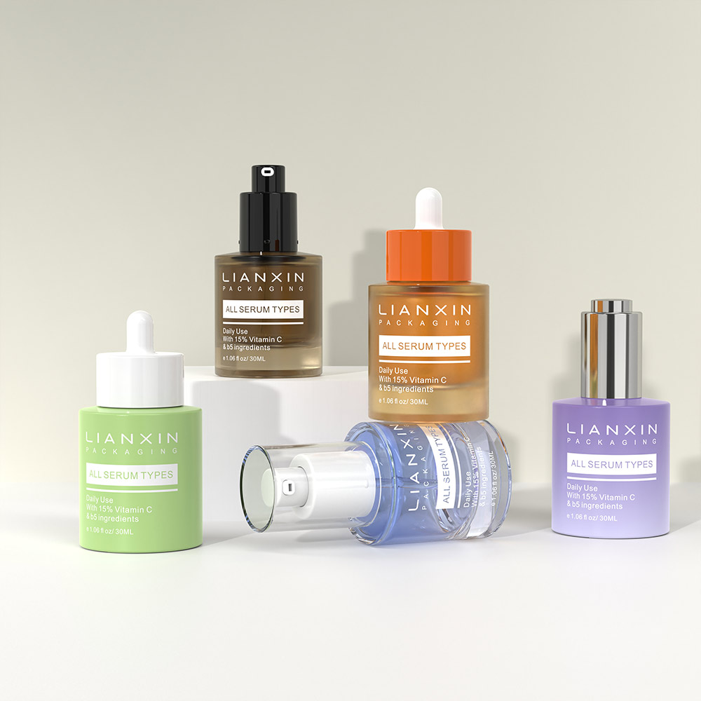 30ml Straight Round Glass Serum Bottle