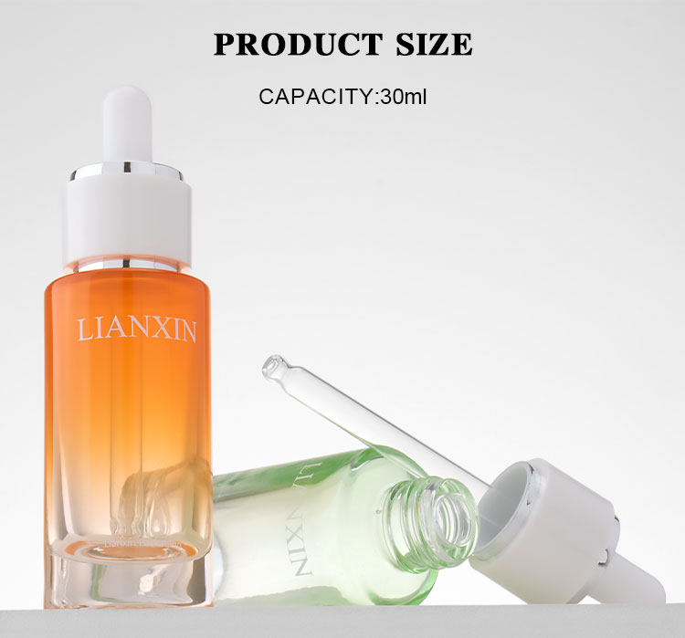 30ml slim glass dropper bottle size
