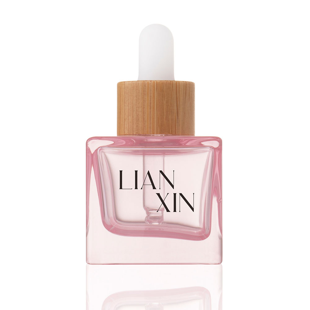 30ml Square Glass Dropper Bottle with Natural Bamboo Cap for Serum and Essential Oil Packaging