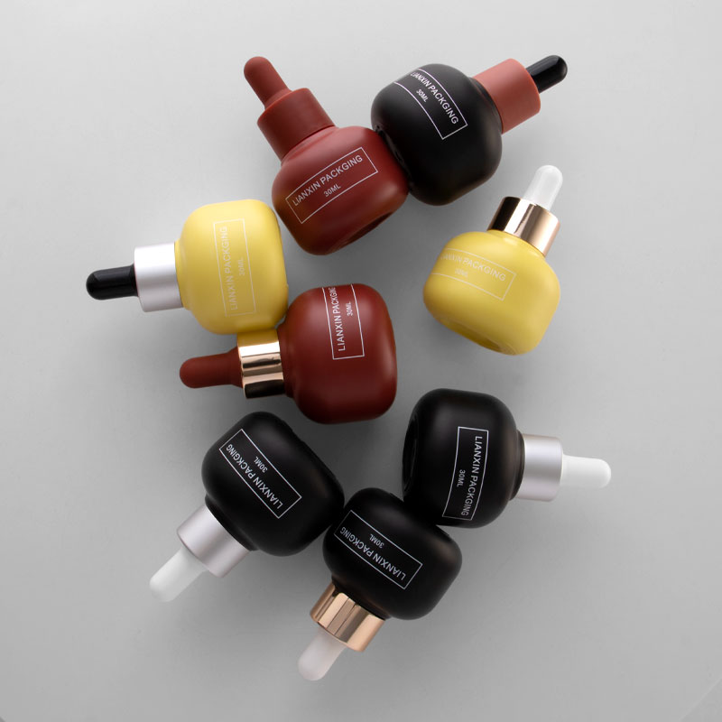 round glass dropper bottle