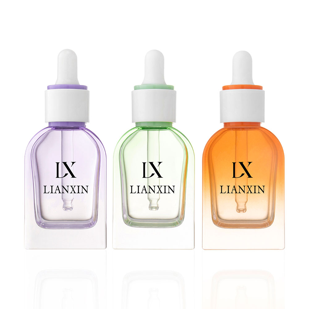 30ml rounded square glass dropper bottle