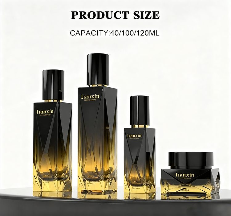 Luxury Glass Skincare Packaging Set Size