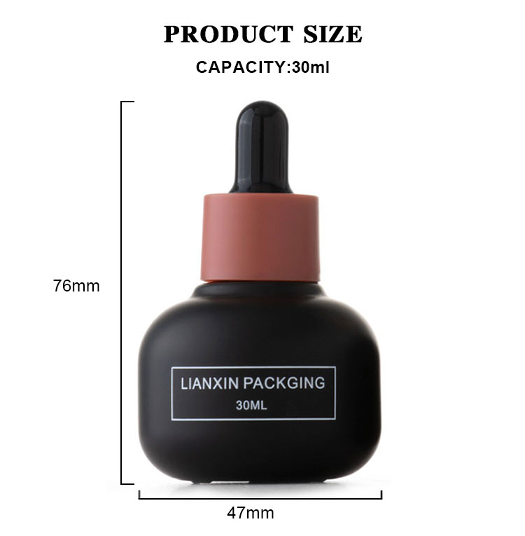 round glass dropper bottle size