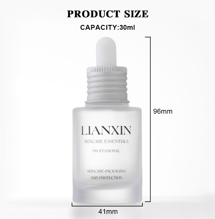30ml frosted glass dropper bottle size