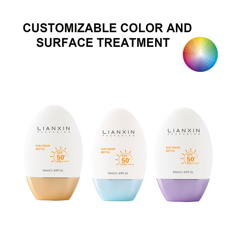50ml Oval Sunscreen Squeeze Bottle Custom