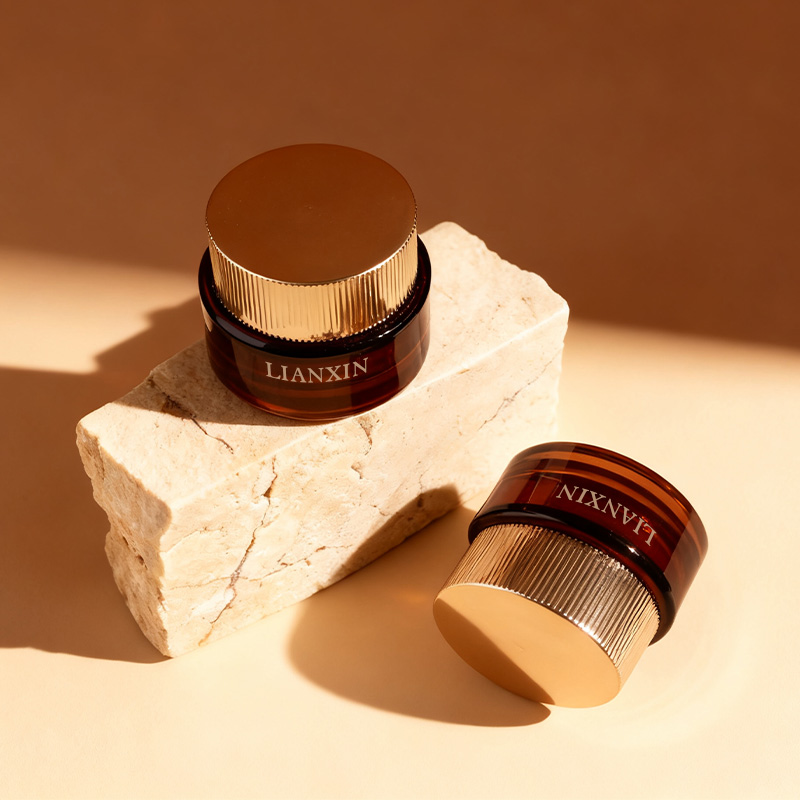 luxury gold screw lid for skincare packaging jar