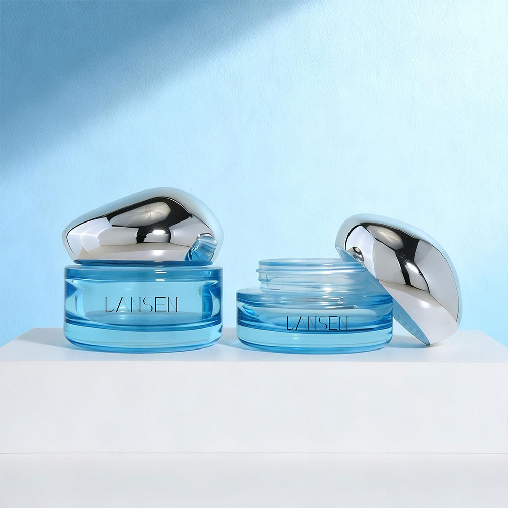 Luxury glass cream jar packaging