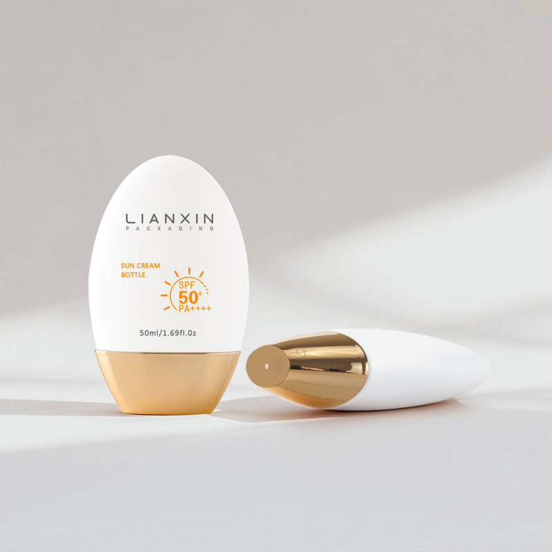 Oval Squeeze Sunscreen Bottle Cosmetic Packaging