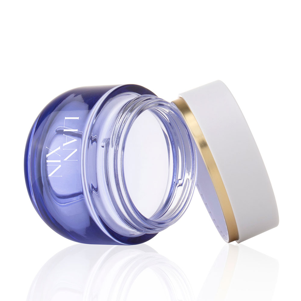 facial cream glass jar