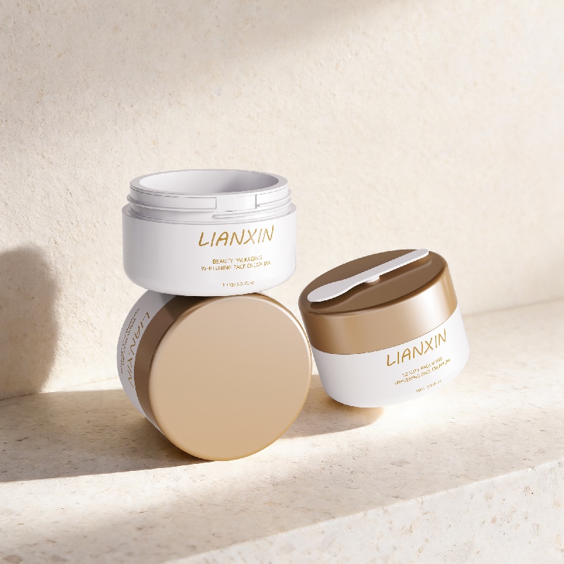 100g plastic cosmetic jar with spatula spoon for face cream packaging