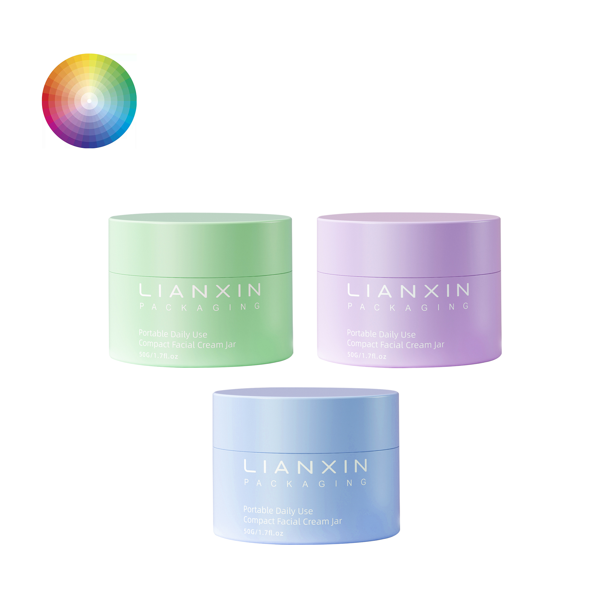 Plastic Skincare Jar Custom Color