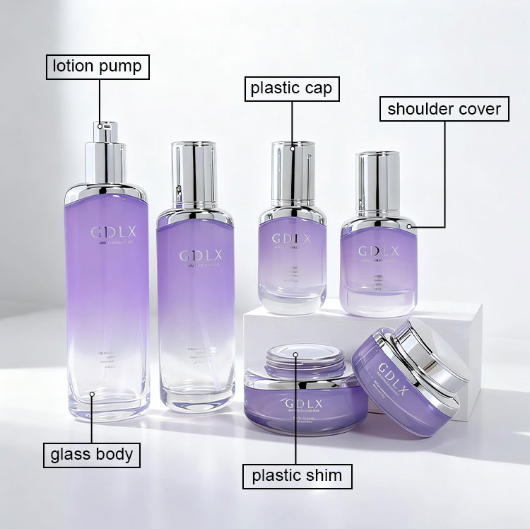 galss skincare packaging details