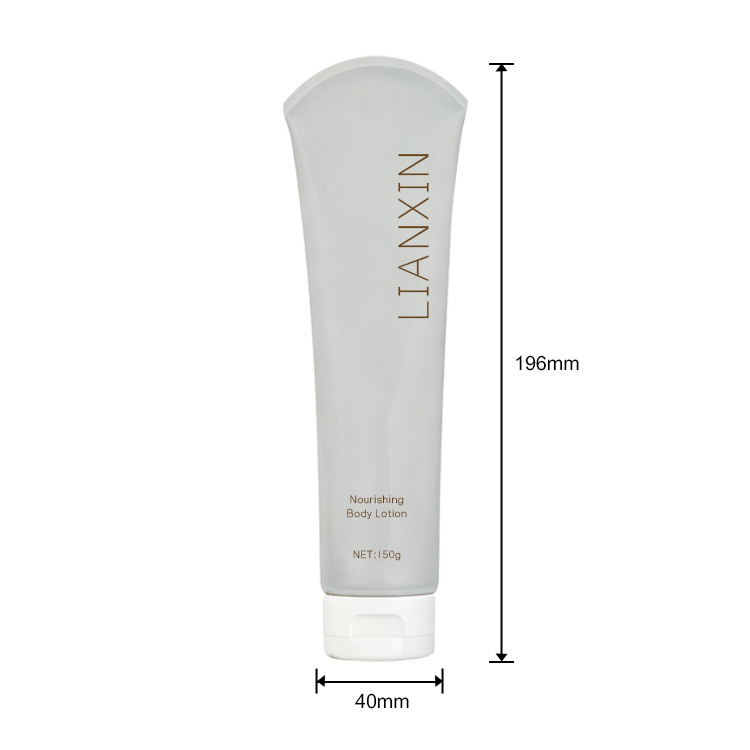 plastic cosmetic squeeze tube with flip top cap