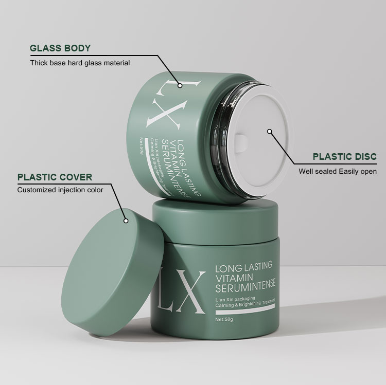 50g Empty Glass Cream Container Details
