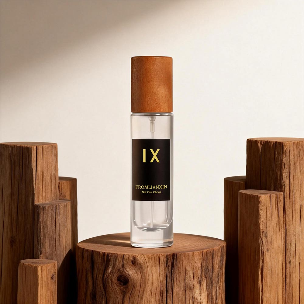 luxury mini perfume bottle with wooden cap