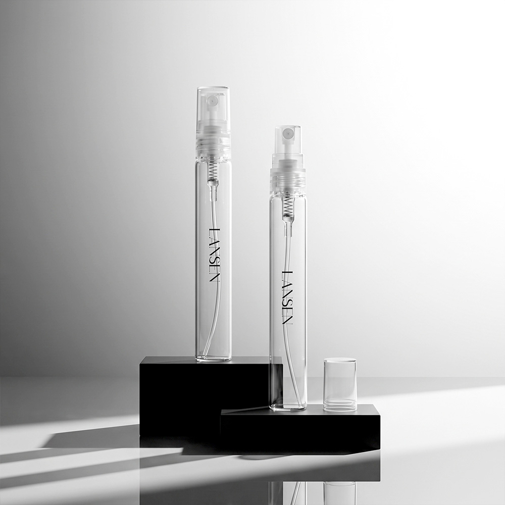 10ml cylindrical perfume sample spray bottle