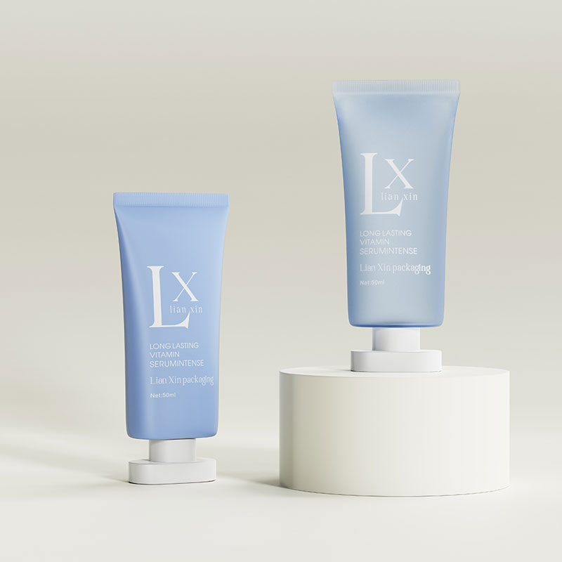 blue screw cap cosmetic tube