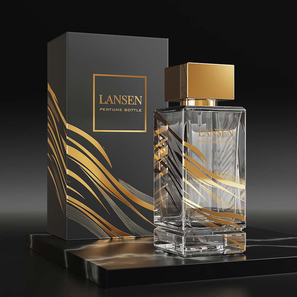 Square Perfume Bottle with Packaging Box