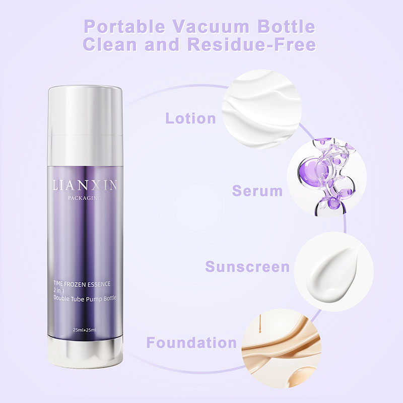 double chamber airless bottle application