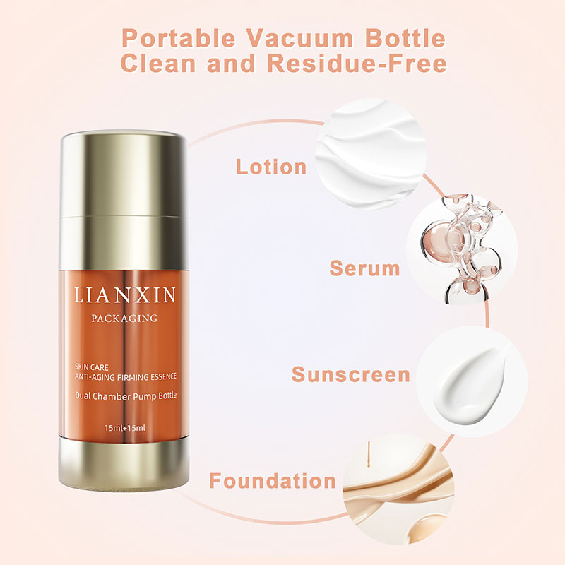 double pump cosmetic bottle application