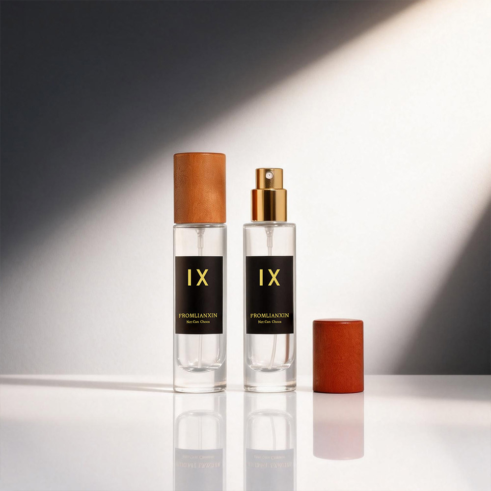 10ml wooden cap perfume bottle with glass fragrance spray bottle