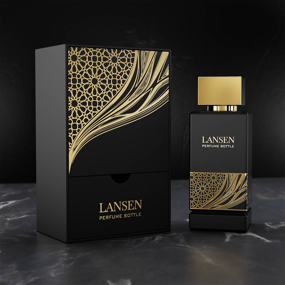 100ml Square Cologne Bottle with Box
