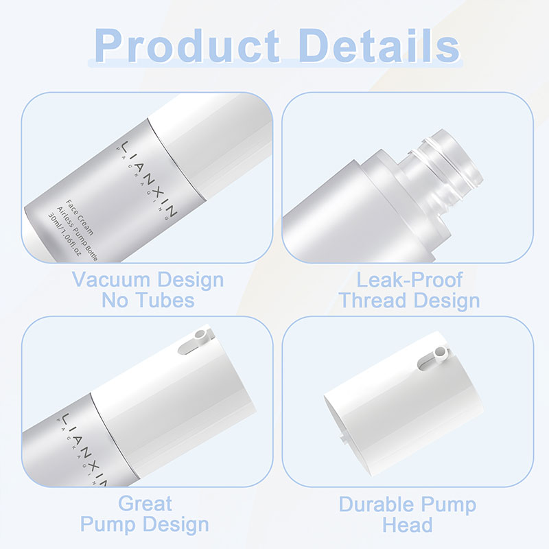 hidden pump airless bottle details