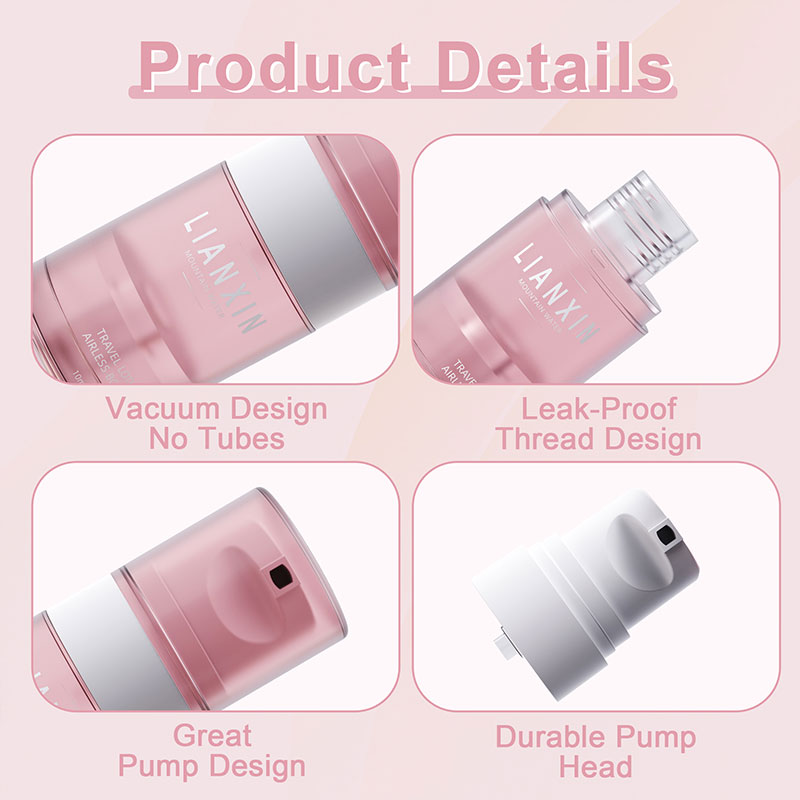cosmetic airless pump bottle details