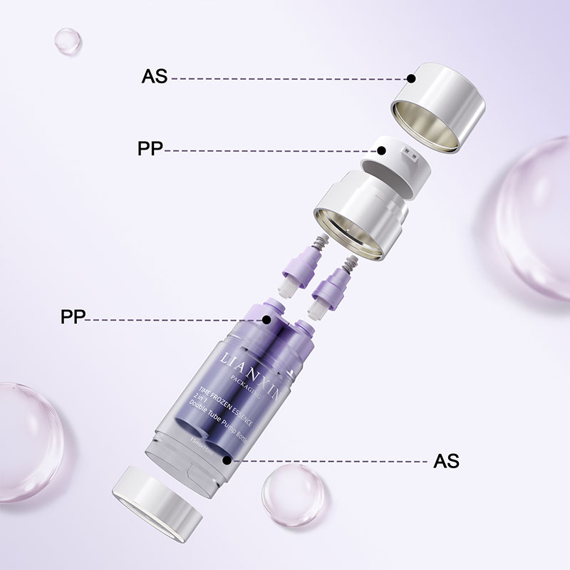 double chamber airless bottle materials
