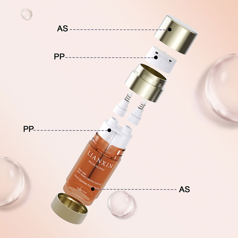 2 in 1 airless bottle materials