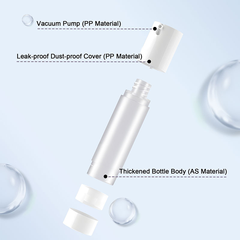 hidden pump airless bottle materials