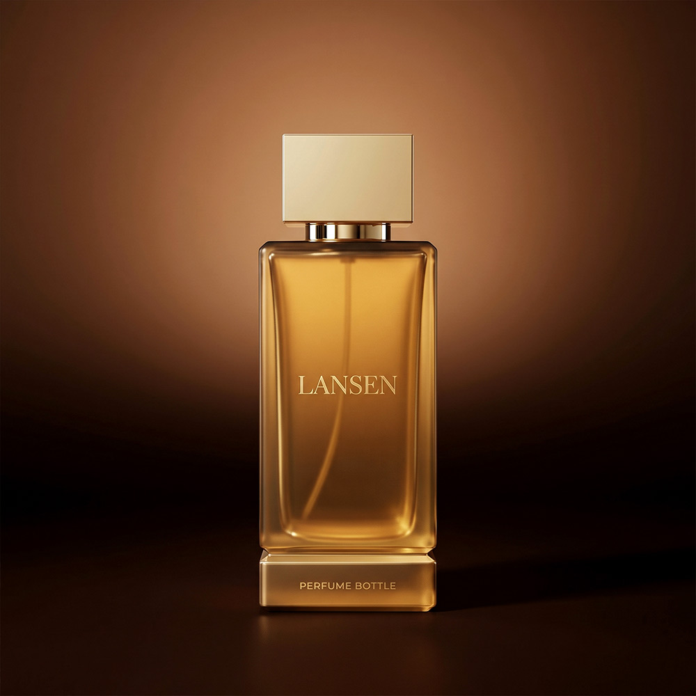 Amber Square Perfume Bottle