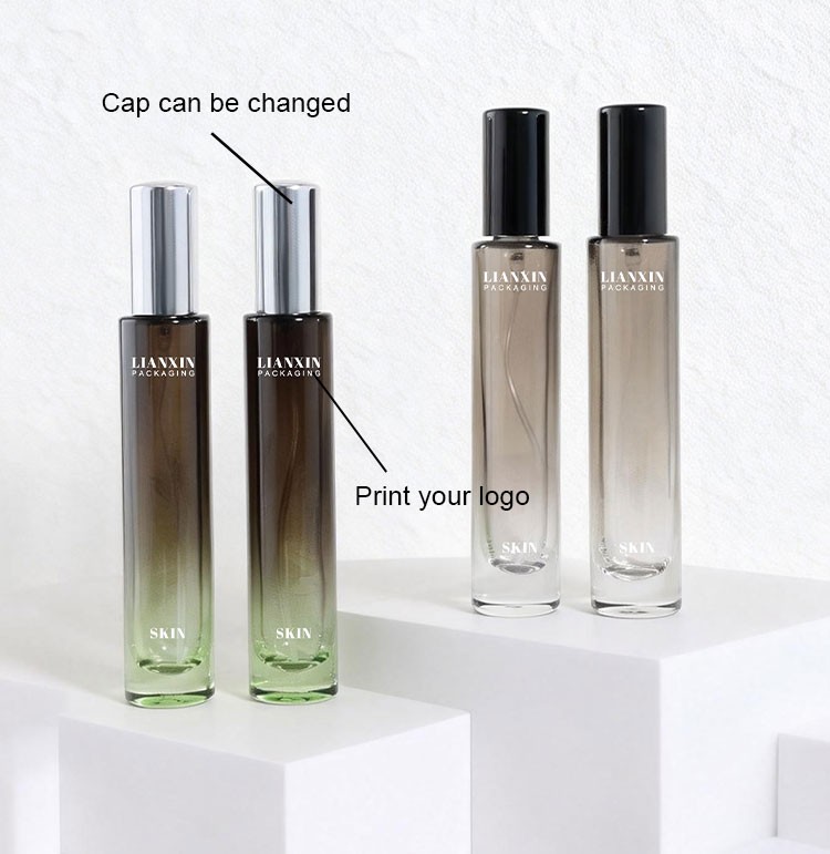 customizable 15ml glass perfume sample bottle changeable cap print logo
