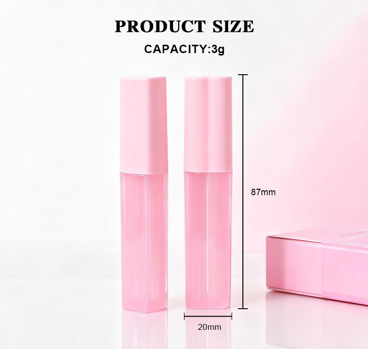 Heart Lip Gloss Packaging Size