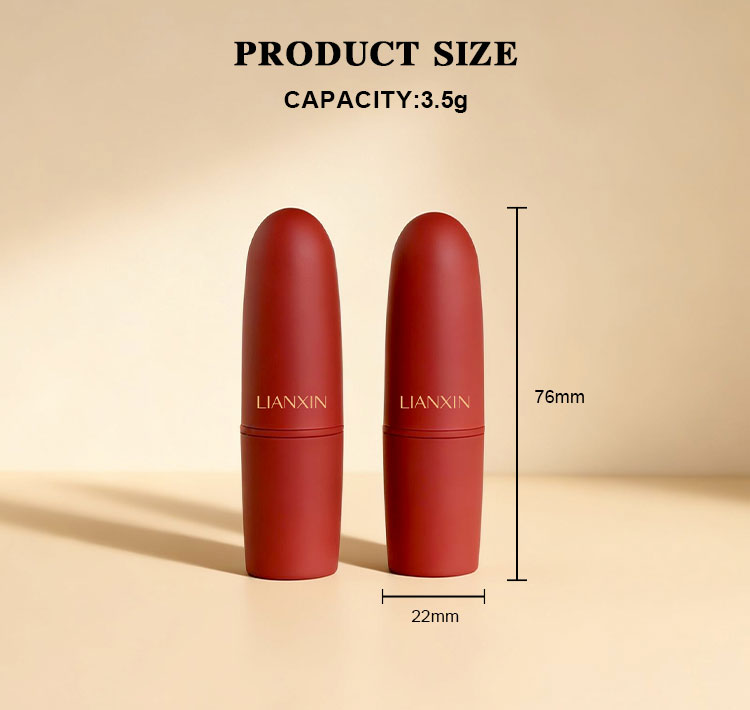bullet shape lipstick tube size