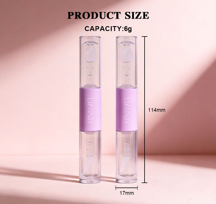 double ended lip gloss tube size