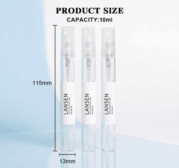 10ml perfume tester bottle with fine mist spray pump