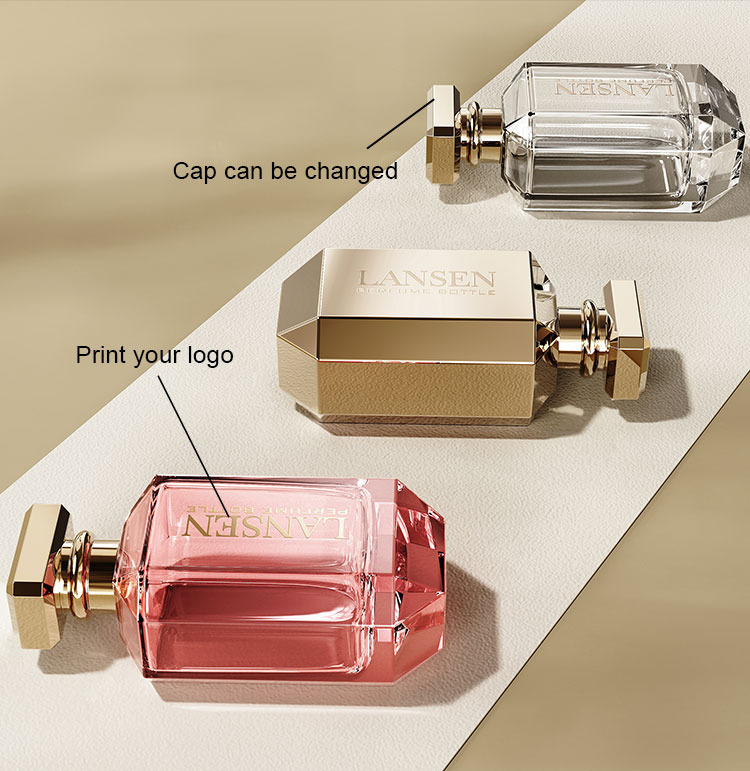 Perfume Bottle with Premium Packaging Box Custom Details