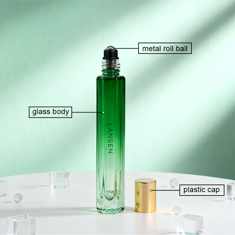 slim 10ml hexagonal glass perfume spray bottle