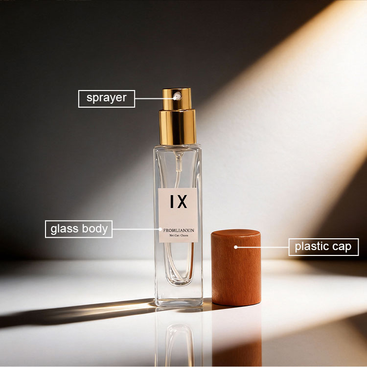wooden cap design for premium fragrance bottle