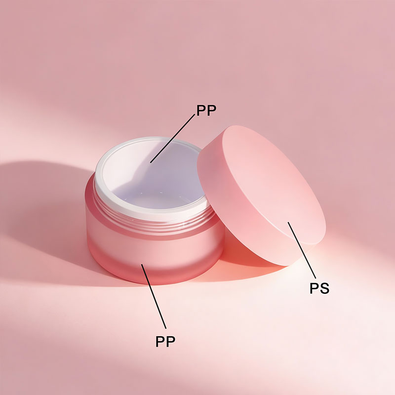 30g plastic cosmetic jar with PP body and PS lid