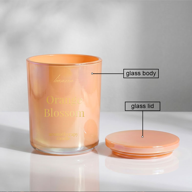 620ml glass candle jar and glass lid material details