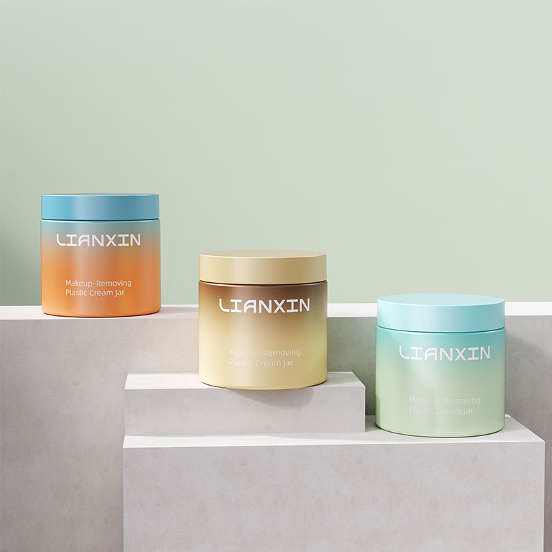 Gradient color 200g PP hair mask jars with screw lids