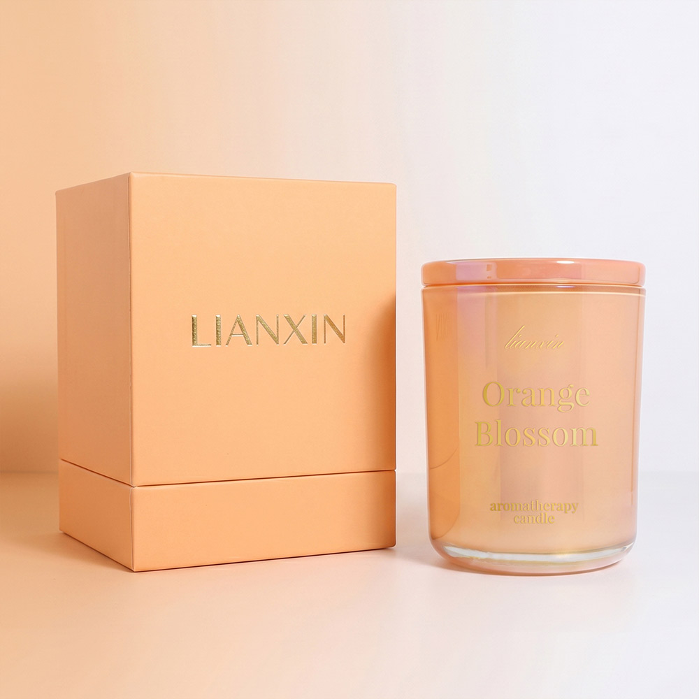 620ml glass candle jar with matching luxury gift box