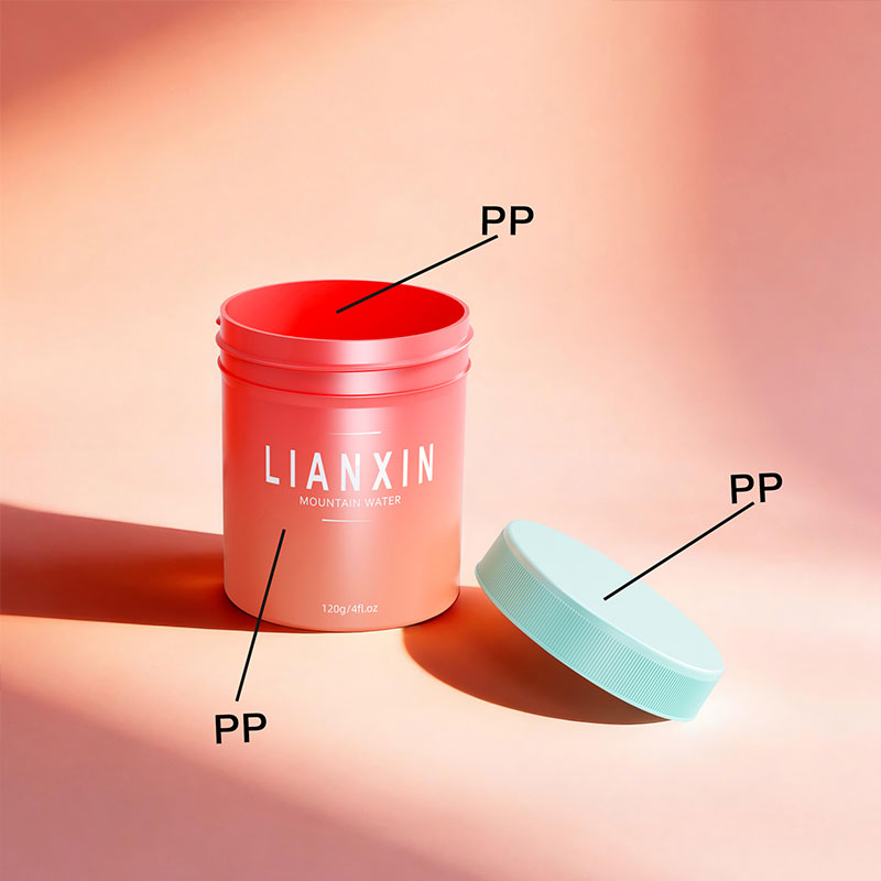 120g PP plastic cosmetic jar with PP body and screw lid