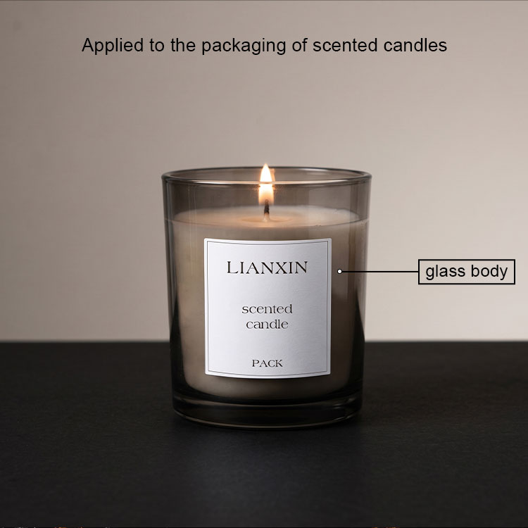 210ml smoky brown glass candle jar material and candle application