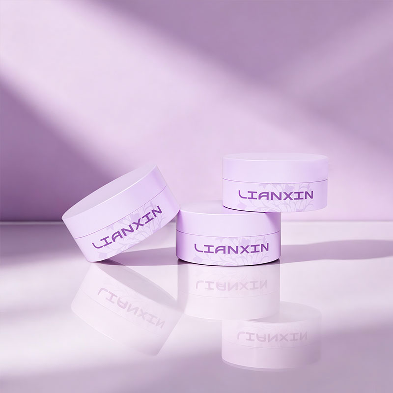 Purple 180g body butter jars with screw lids