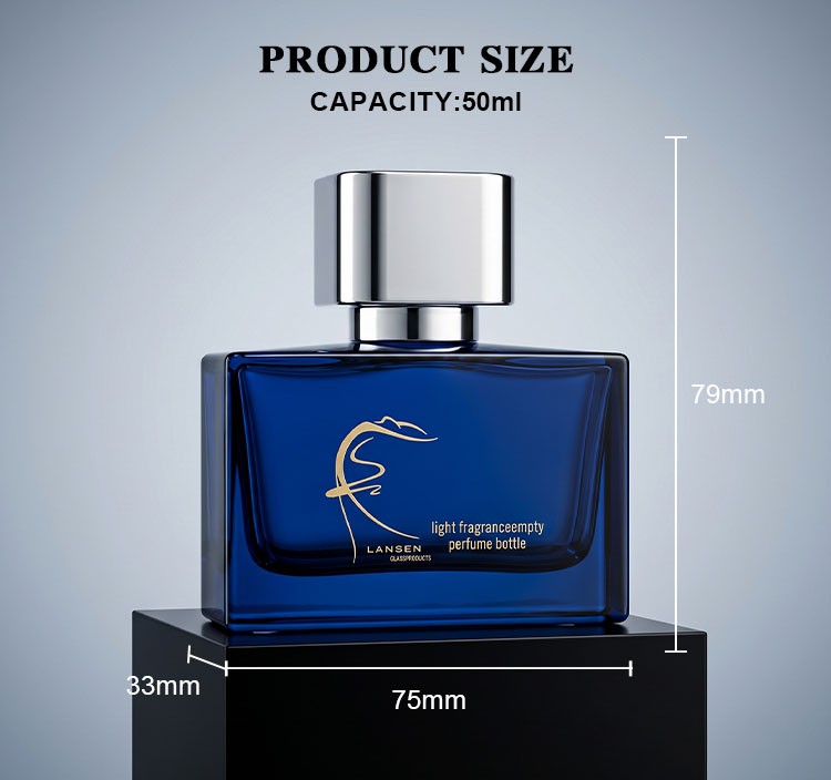 Cosmetic Packaging Tolerances: Spec Sheet & Approval Guide 1 cosmetic packaging tolerances marked on a 50ml cologne bottle dimension drawing 79mm 75mm 33mm